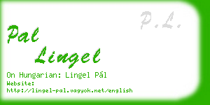 pal lingel business card